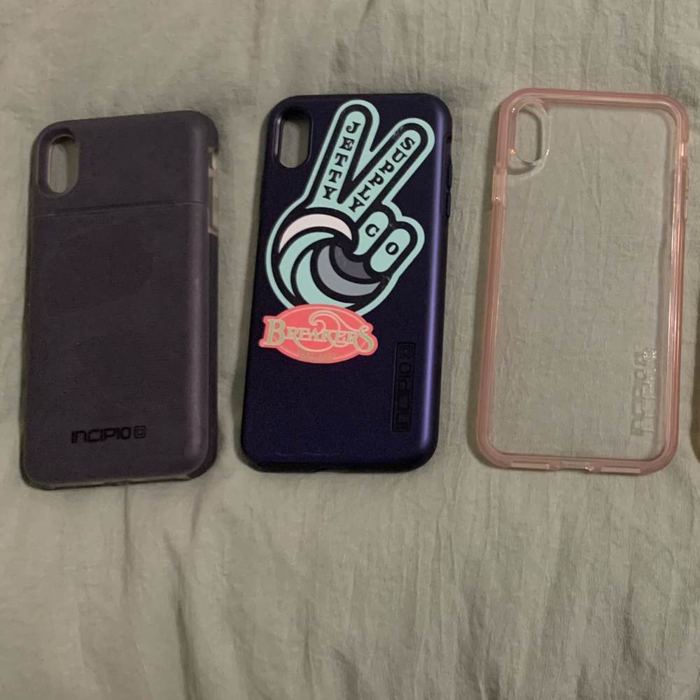 Set of 5 incipio iPhone XS Max phone cases
